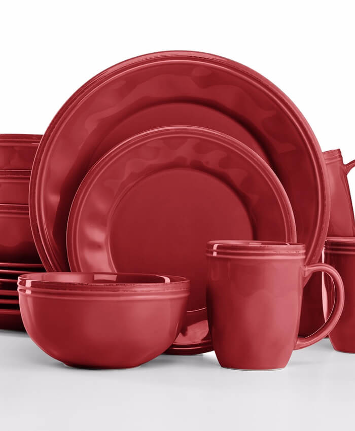 Rachael Ray Cucina Cranberry Red 16-Pc. Set, Service for 4